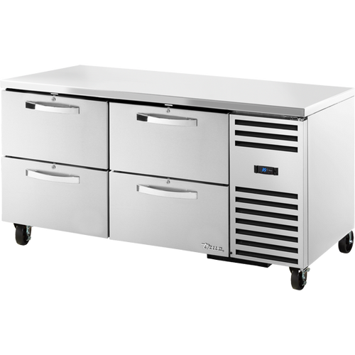 True - Spec Series 67" Stainless Steel Undercounter Refrigerator w/ 4 Drawers - TUC-67D-4-HC-SPEC3