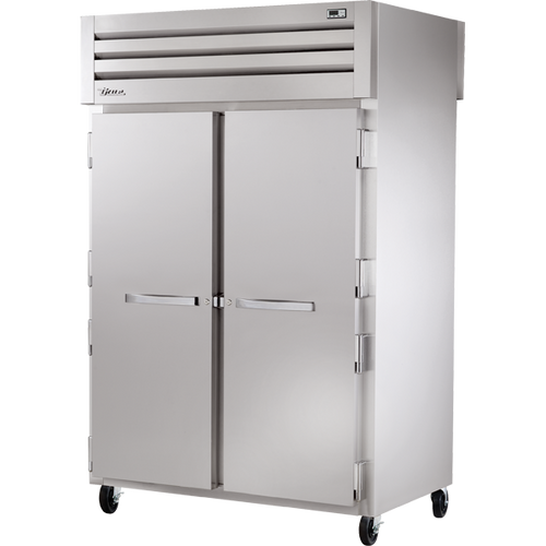 True - Spec Series 52" Pass-Thru Stainless Steel Refrigerator w/ Solid Doors - STR2RPT-2S-2S-HC