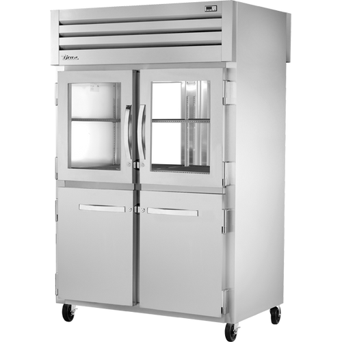 True - Spec Series 52" Stainless Steel Pass-Thru Refrigerator w/ Glass & Solid Front /Glass Rear Doors - STA2RPT-2HG/2HS-2G-HC