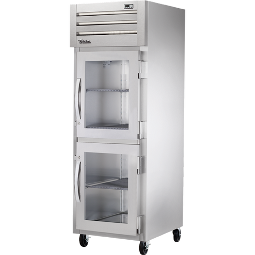 True - Spec Series 27.5" Stainless Steel Heated Cabinet w/ 2 Glass Half Swing Doors - STG1H-2HG