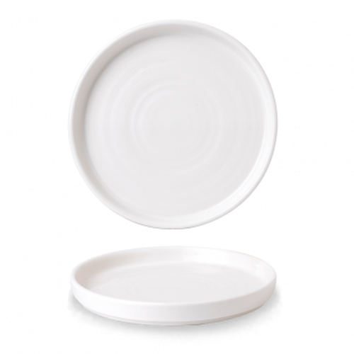 Churchill - Vellum 10.25" White Round Walled Plate - 6/Case