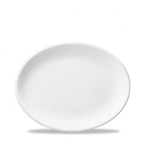 Churchill - White 12" White Oval Platter - 12/Case