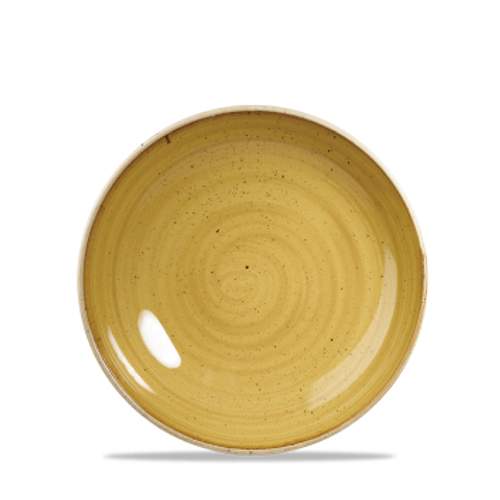 Churchill - Stonecast 6.5" Mustard Seed Yellow Round Coupe  Plate - 12/Case