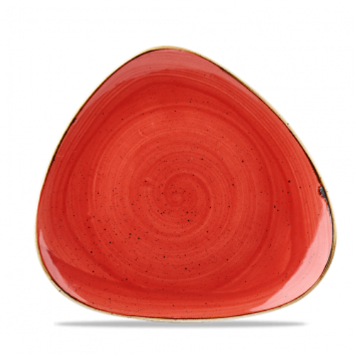 Churchill - Stonecast 9" Berry Red Triangle Plate - 12/Case
