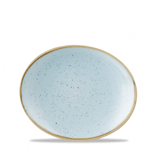 Churchill - Stonecast 7.75" Duck Egg Blue Oval Coupe Plate - 12/Case