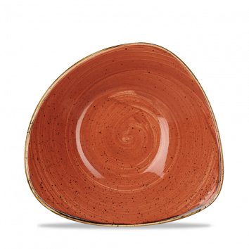 Churchill - Stonecast 21 oz Spiced Orange Triangle Bowl  - 12/Case