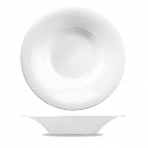 Churchill - Art De Cuisine 10 oz White Round Broad Rim Pasta Bowl  - 6/Case