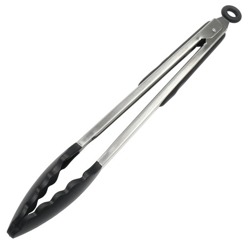 Chef Craft - 12" Premium Black Silicone Tongs