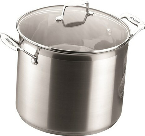 Scanpan - 11L Impact Stock Pot with Glass Lid - 18/10 Stainless, Induction Ready, Made in Denmark