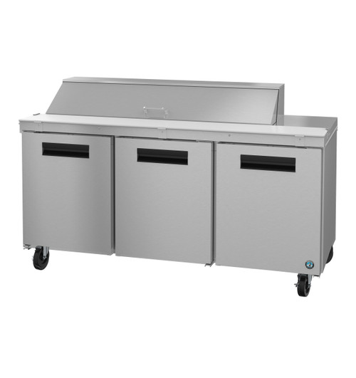 Hoshizaki - Steelheart 72" Sandwich Top Refrigerated Prep Table w/3 Doors & 16 Pans - SR72B-16