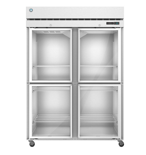 Hoshizaki - Steelheart 55" Stainless Steel Refrigerator w/ 4 Glass Half Doors - R2A-HG