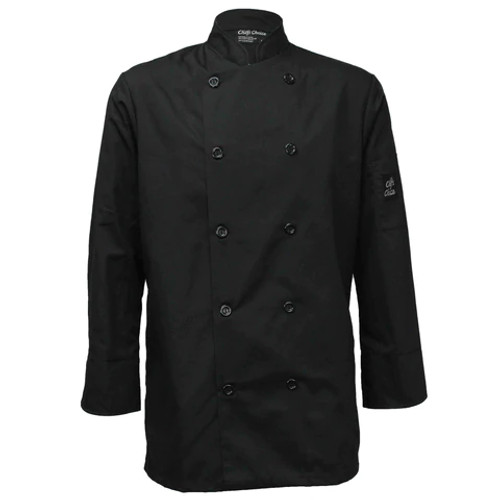 Premium - Black Long Sleeve Chef Jacket X-Small - 5353XS