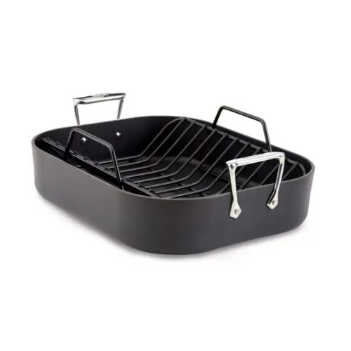 All-Clad - HA1 Hard Anodized Nonstick 13 x 16" Roaster with Rack - J153S264