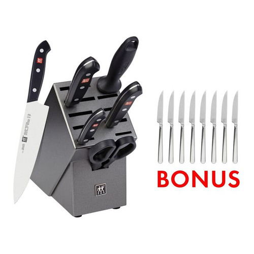 Zwilling - 7 Pc Tradition Knife Block Set Bonus 8pc Steak Knives - 1019241