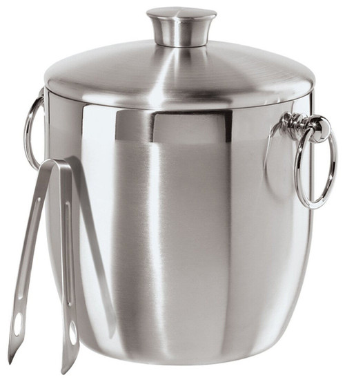 OGGI - 3Qt Stainless Steel Double Wall Ice Bucket With Tongs