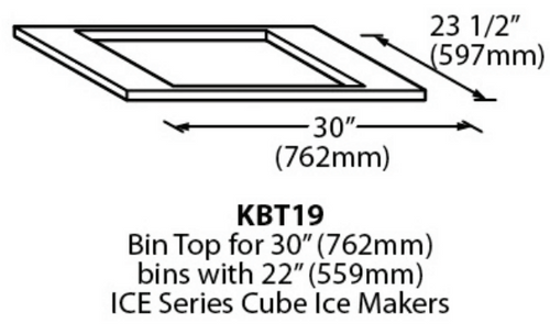 Ice-O-Matic - Bin Top for 22" CIM, 21" MFI & 21" GEM  on 30" Bins - KBT19
