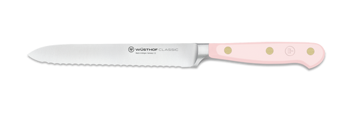 Wusthof - Classic 5" Pink Himalayan Salt Serrated Utility Knife