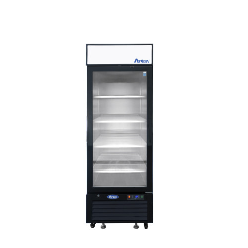 Atosa - 27" 1 Glass Door Black Merchandiser Refrigerator - MCF8722GR
