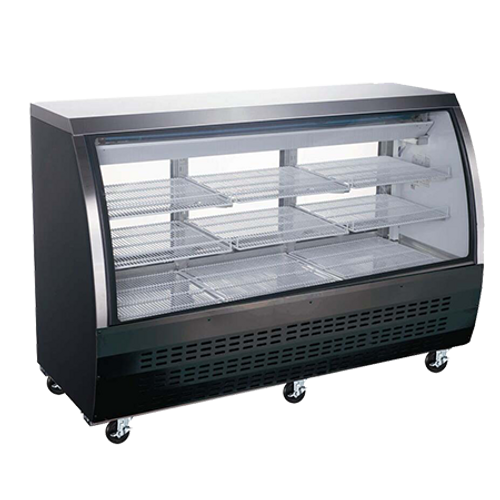 EFI Sales - 64" Refrigerated Deli Case w/ Curved Glass - CDC-64
