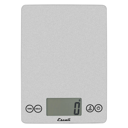 Escali - Arti Glass 15LB Silver Digital Scale