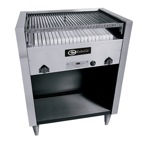 EmberGlo - 41F 36" Open Front Floor Standing Natural Gas Charbroiler w/ Casters - 5030201-1