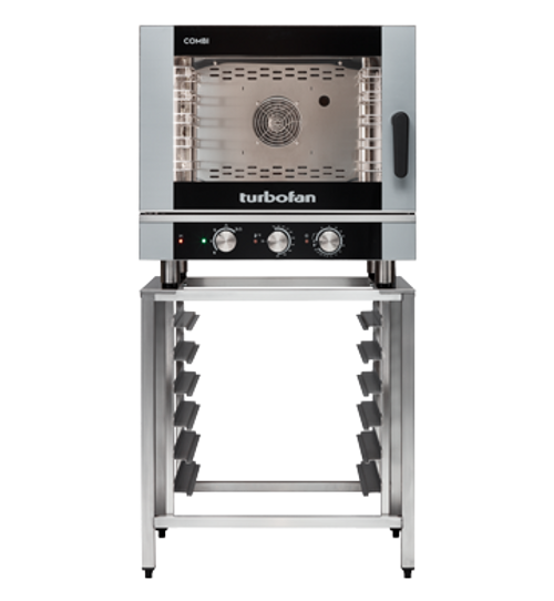 Turbofan - 32" Full Size 5 Tray Manual Electric Combi Oven w/ Stand 240V/3Ph - EC40M5.SK40A.STAND