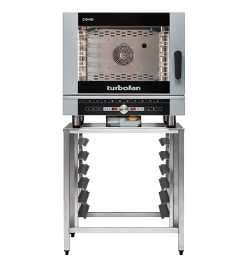 Turbofan - 32" Full Size 5 Tray Digital Electric Combi Oven 240V/3Ph w/ Stand - EC40D5.SK40A