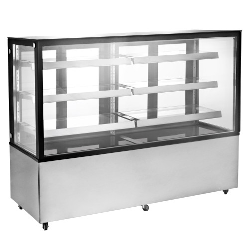Omcan - 72" Square Glass Refrigerated Display Case - 44505