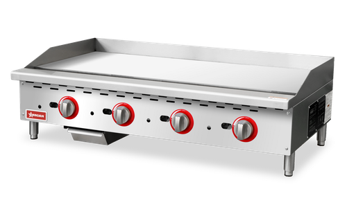 Omcan - 48" Countertop Natural Gas Griddle w/ Thermostat Control - 47373