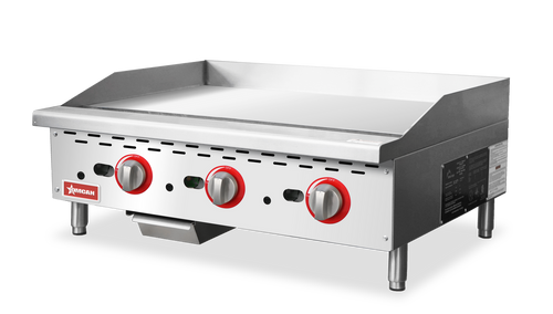 Omcan - 36" Countertop Gas Griddle w/ Thermostat Control - 47372