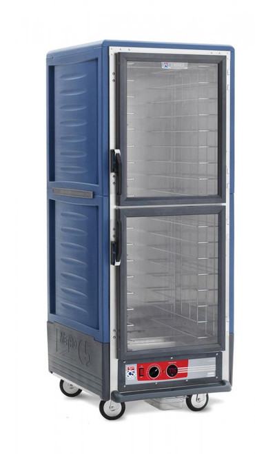 Metro C539-HDC-4-BU C5 3 Series Heated Holding Cabinet with Clear Dutch Doors - Blue