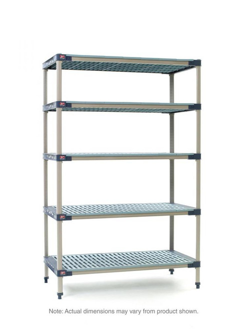 Metro 5X337G4 MetroMax 4 Grid 5-Shelf Stationary Shelving Unit - 18" x 36" x 74"
