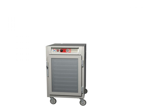 Metro C565-SFC-LPFS C5 6 Series Half-Height Reach-In Pass-Through Heated Holding Cabinet - Clear / Solid Doors