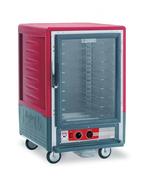 Metro C535-HFC-U C5 3 Series Heated Holding Cabinet with Clear Door - Red