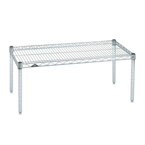 Metro P1836NS 36" x 18" x 14" Super Erecta Stainless Steel Wire Dunnage Rack - 800 lb. Capacity