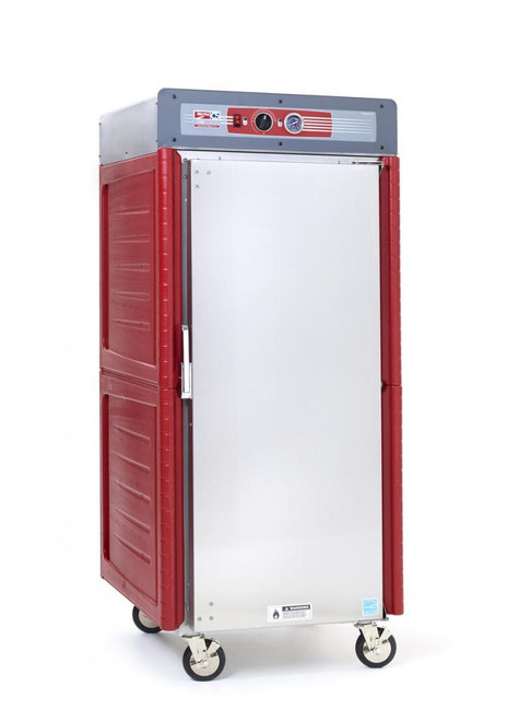 Metro C549-ASFS-L Insulated Stainless Steel Full Height Hot Holding Cabinet with Solid Door and Lip Load Slides - 120V, 1360W