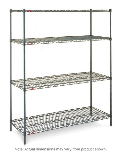 Metro N346K3 Super Erecta Metroseal 3 Adjustable Wire Stationary Starter Shelving Unit - 18" x 42" x 63"