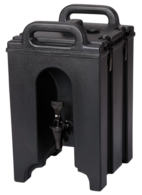 Cambro 100LCD110 Camtainers® 1.5 Gallon Black Insulated Beverage Dispenser