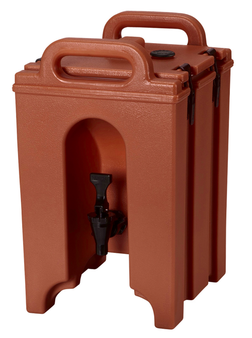Cambro 100LCD402 Camtainers® 1.5 Gallon Brick Red Insulated Beverage Dispenser