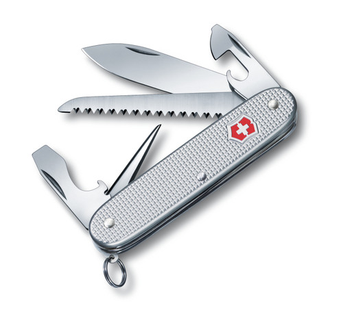 Swiss Army - Silver Farmer Medium Pocket Knife - 9 Functions