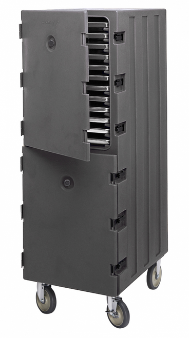 Cambro 1826DTC615 Camcarts® Charcoal Gray Insulated Sheet Pan Carrier with Casters