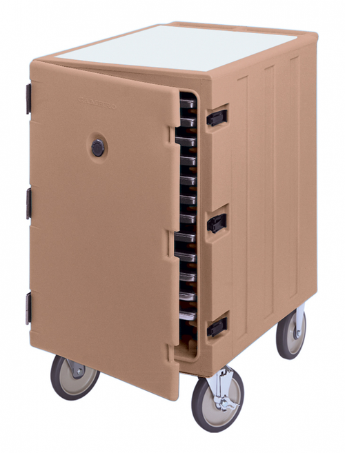 Cambro 1826LTC157 Camcart Coffee Beige Mobile Cart for 18" x 26" Sheet Pans and Trays