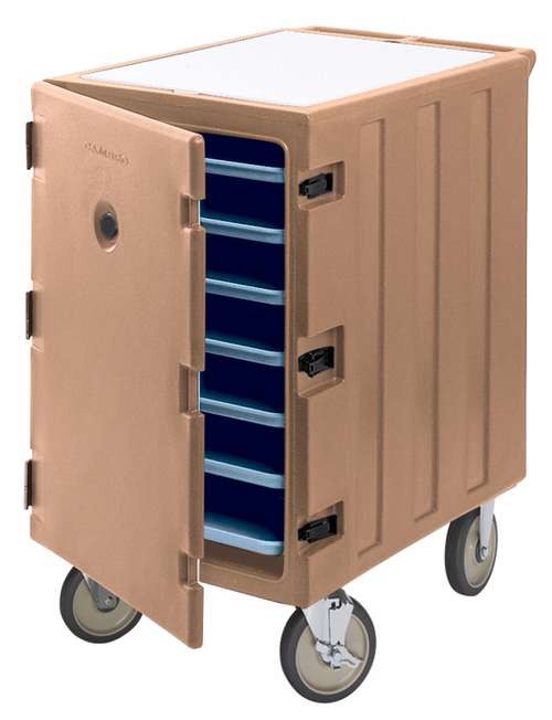 Cambro 1826LTC3157 Camcart Coffee Beige Mobile Cart for 18" x 26" Sheet Pans and Trays