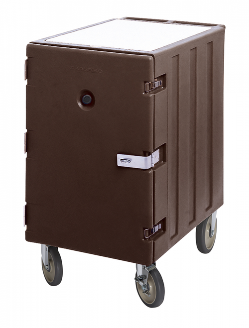 Cambro 1826LTCSP131 Camcart Dark Brown Mobile Cart for 18" x 26" Sheet Pans and Trays with Security Package