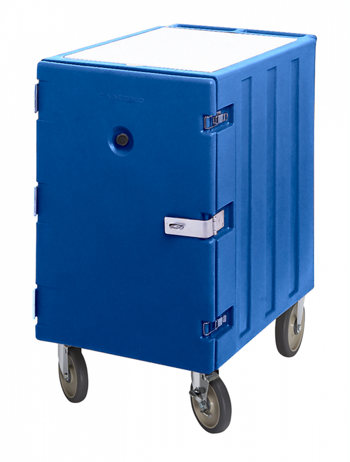 Cambro 1826LTCSP186 Camcart Navy Blue Mobile Cart for 18" x 26" Sheet Pans and Trays with Security Package