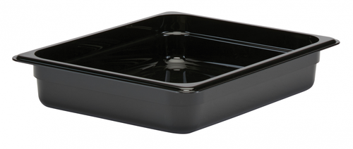 Cambro - Camwear 1/2 Size Black Polycarbonate Food Pan - 2 1/2" Deep