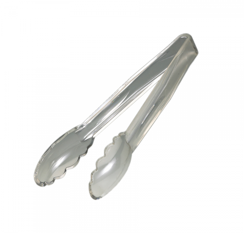 Cambro - Lugano 9" Clear Scallop Grip Plastic Tongs