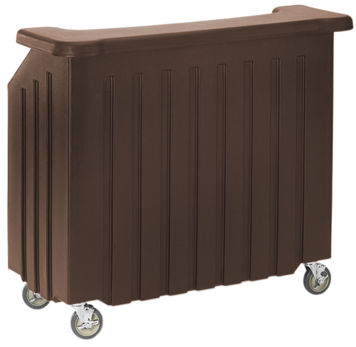 Cambro BAR540131 Cambar® Dark Brown 54" Portable Bar with 5-Bottle Speed Rail