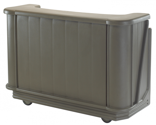 Cambro BAR650CP194 Granite Sand Cambar 67" Portable Bar with 7-Bottle Speed Rail and Cold Plate