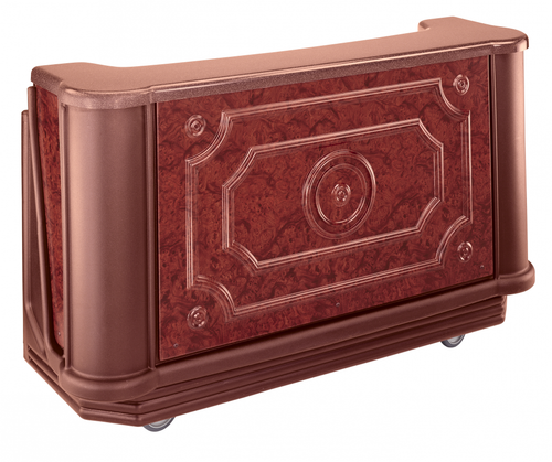Cambro BAR730DSCP668 Designer Series Sedona Cambar 78" Portable Bar with 7 Bottle Speed Rail and Cold Plate